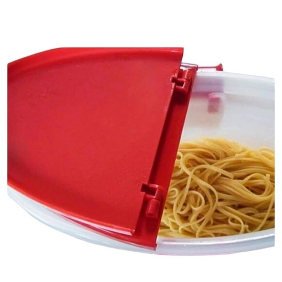 As Seen On TV Microwave Pasta Boat Strainer Vegetable Steamer Lid Rack Cook Kitc - Picture 12 of 13